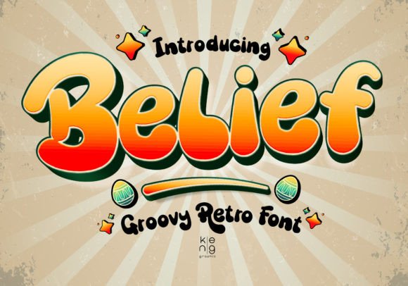Belief: The Groovy Retro Font That Commands Attention