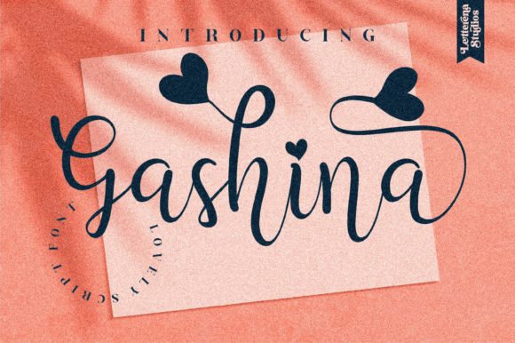 Gashina: A Romantic Script Font for Authentic Designs