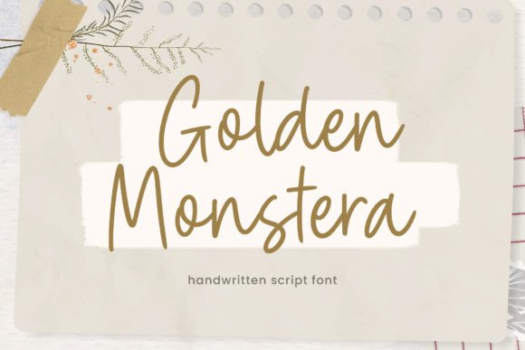 Golden Monstera: A Handwritten Font That Feels Alive