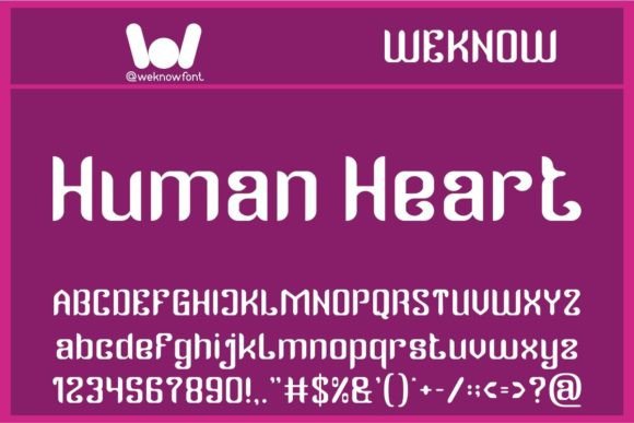 Human Heart: The Modern Display Typeface for Bold Headlines