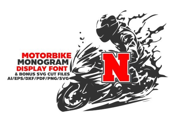 Motorbike Monogram: A Creative Font for Fun Designs